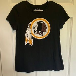 Woman’s Washington Redskins football tee